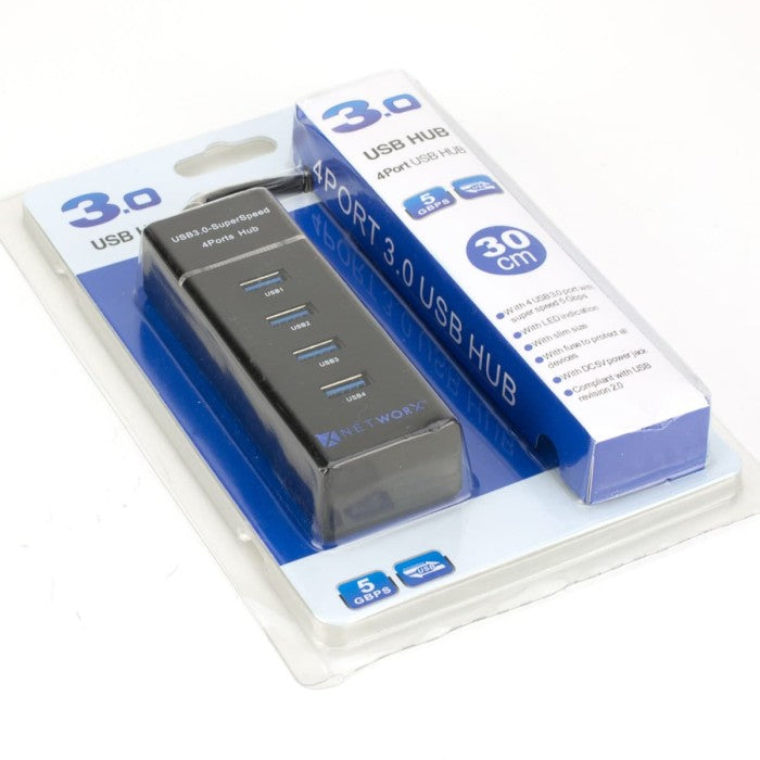 4 Port USB HUB SuperSpeed 3.0 Portable Mini-Hub DASTAVEJA