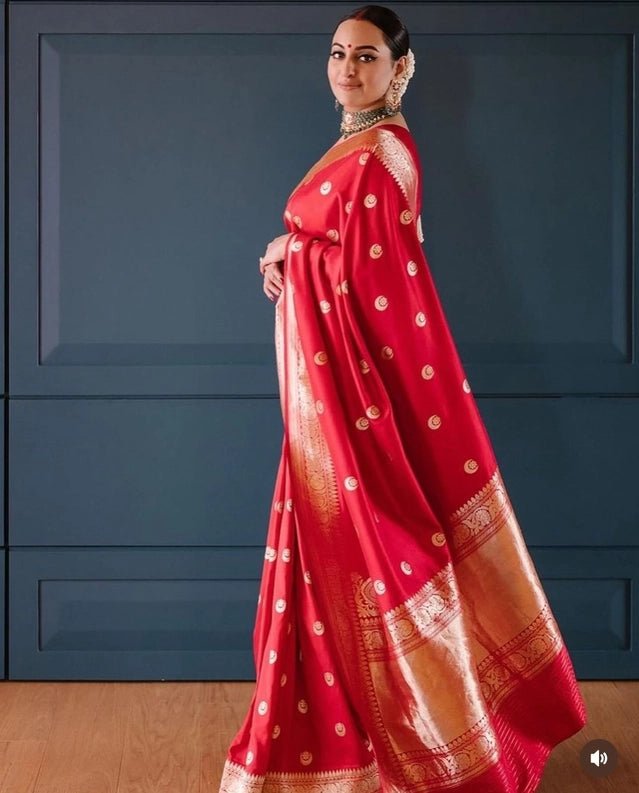 Banarasi Silk Zari Woven Saree for Women (Multicolor, 6.3 m) - My Fashion Sell