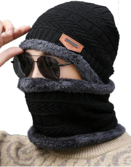 Beanie Cap & Muffler for Men Dropdash