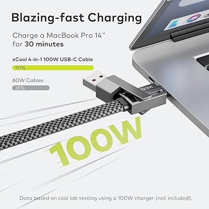 4-in-1 Cable Multi-device charging cable charging cable SourceInfi