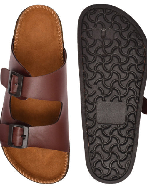 Brown Men's Floater Sandals Dropdash