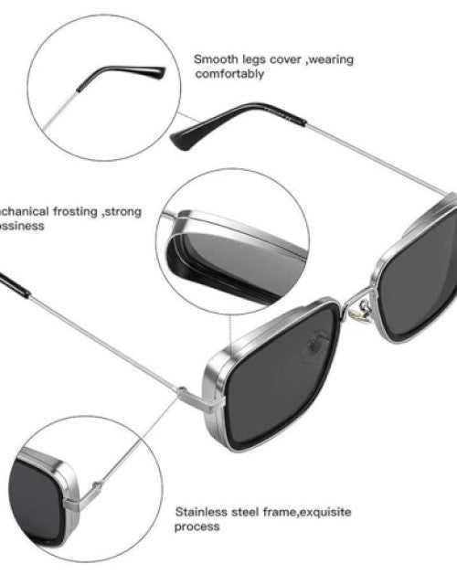 CarryMinati Men Square Sunglasses Dropdash