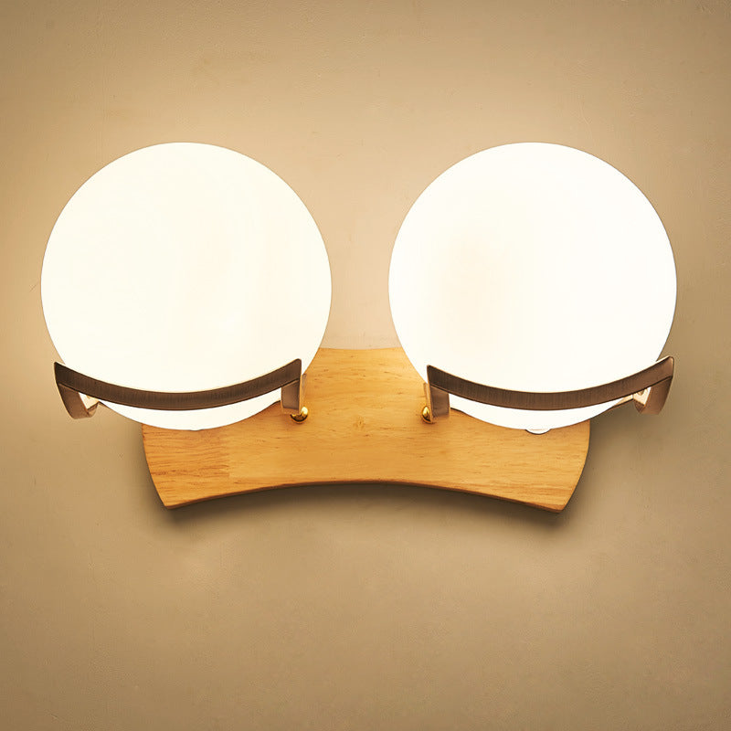 Solid Wood Wall Lamp Simple Bedroom Modern Chinese Style My Store