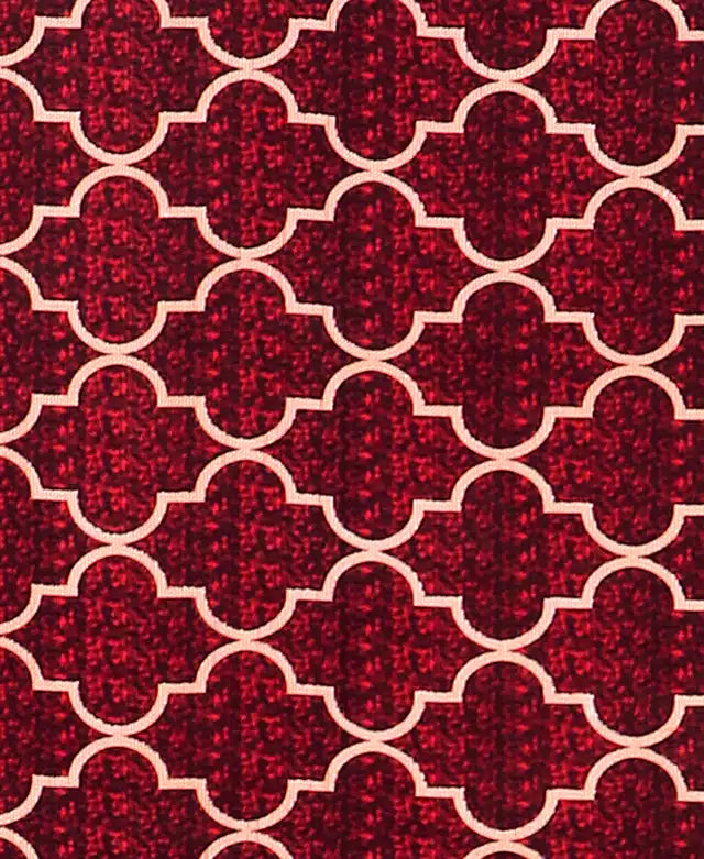 Geometric Print Flat Single Bedsheet with 1 Pillow Cover (60x90 inches, Maroon) 1062