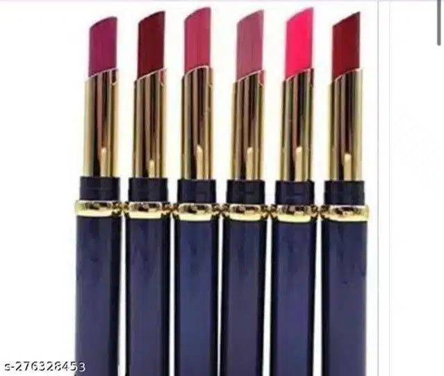 Premium Matte Lipsticks (Multicolor, Pack of 6) 11012