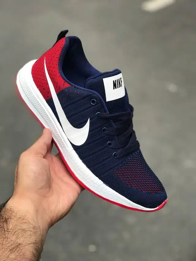 Sports Shoes for Men (Navy Blue & Red, 8) 4597