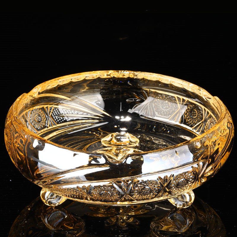 Creative Gold Oversized Crystal Glass Ashtray My Store