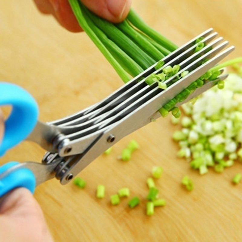 Steel Onion Cutting Knife Herb Seaweed Spice Scissors Kitchen Scissor Kitchen Gadgets My Store