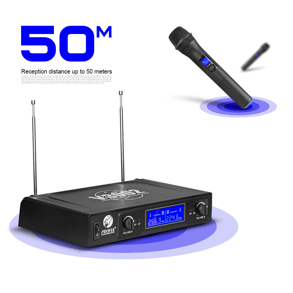 One With Two Handheld Wireless Microphones My Store