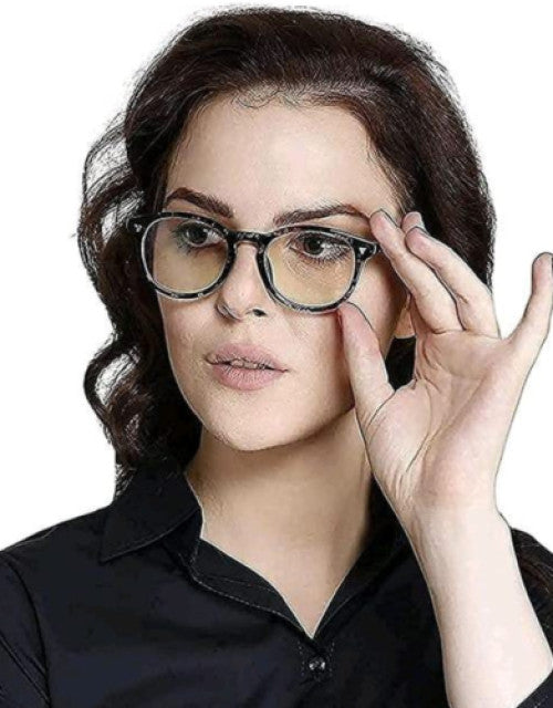 Full Rim Oval Blue Cut Frame For Men & Women (54 mm) Dropdash