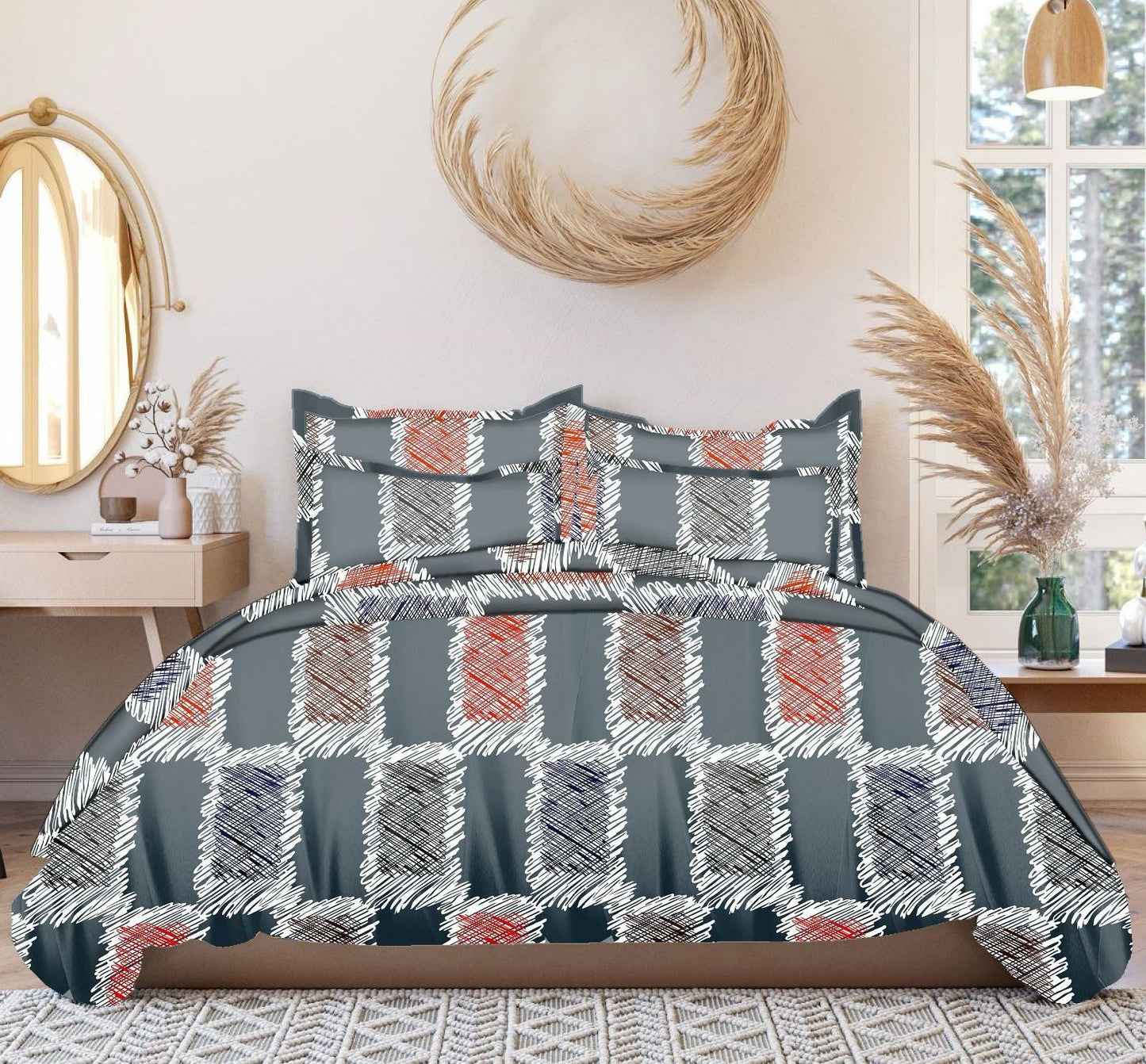 innovative edge Summer Bedsheets for Double Bed, Elastic Fitted Bedsheet, Summer Bedsheets Queen Size 78x72, 210TC, Grey Bedsheet - My Fashion Sell