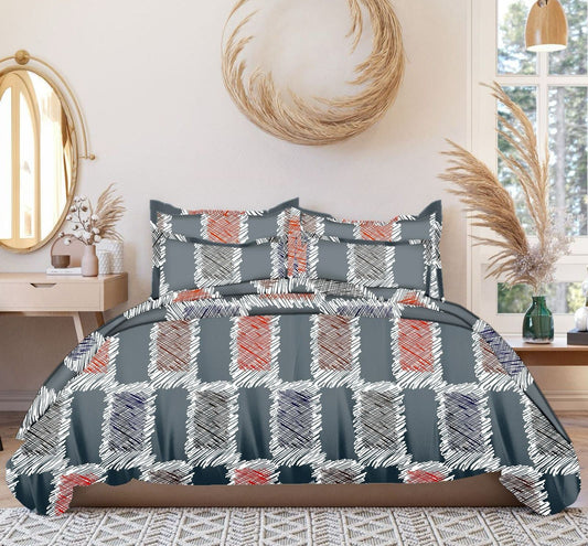 innovative edge Summer Bedsheets for Double Bed, Elastic Fitted Bedsheet, Summer Bedsheets Queen Size 78x72, 210TC, Grey Bedsheet - My Fashion Sell