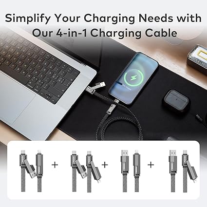 4-in-1 Cable Multi-device charging cable charging cable SourceInfi