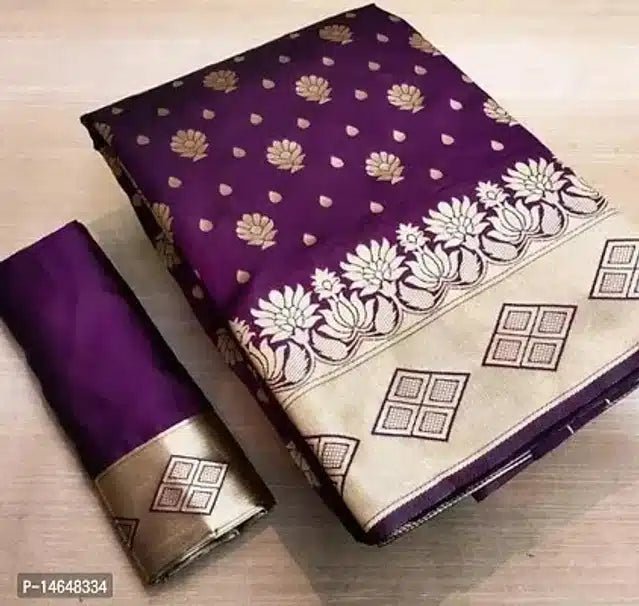 Jacquard Printed Saree for Women (Dark Green, 6.3 m) - My Fashion Sell