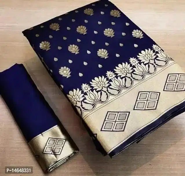 Jacquard Printed Saree for Women (Dark Green, 6.3 m) - My Fashion Sell