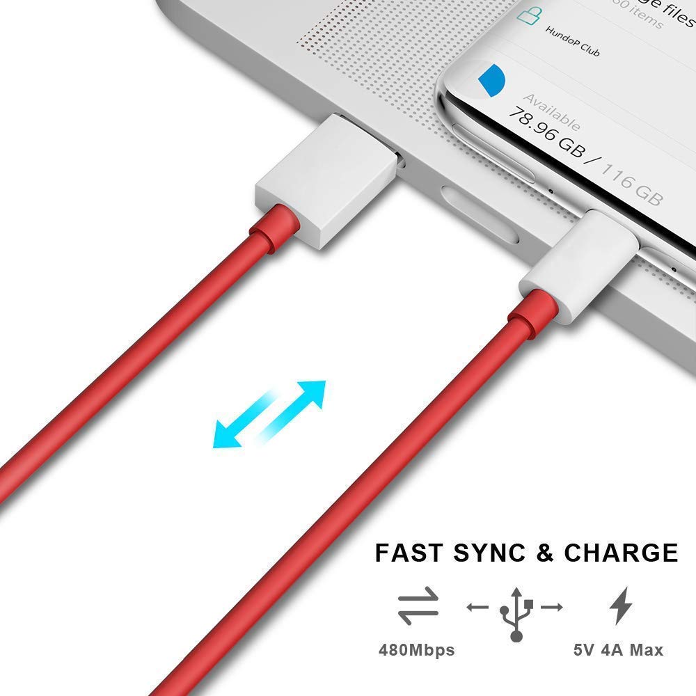 Type C Dash Charging USB Data Cable for OnePlus Devices SourceInfi