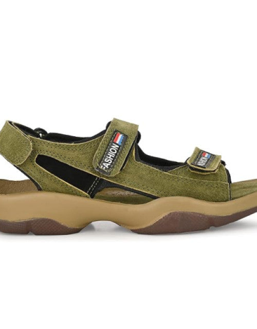 Lee Peeter Sandals For Men (Dark Green) Dropdash