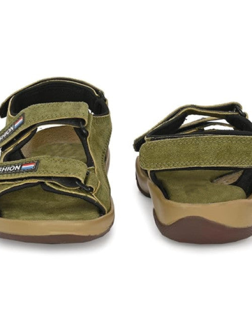 Lee Peeter Sandals For Men (Dark Green) Dropdash