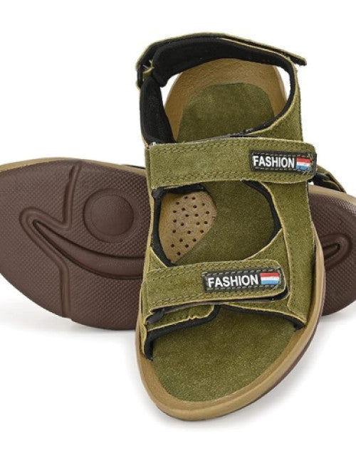 Lee Peeter Sandals For Men (Dark Green) Dropdash