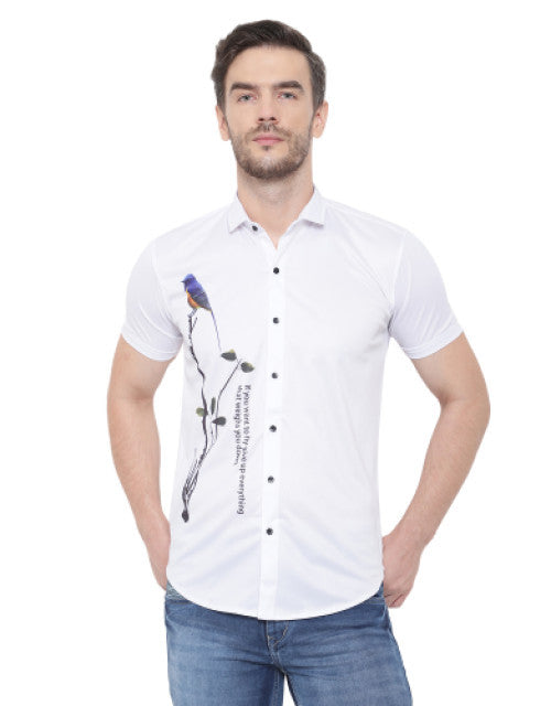 Men Regular Fit Printed, Self Design, Solid Spread Collar Casual Shirt Dropdash