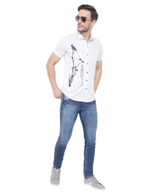 Men Regular Fit Printed, Self Design, Solid Spread Collar Casual Shirt Dropdash