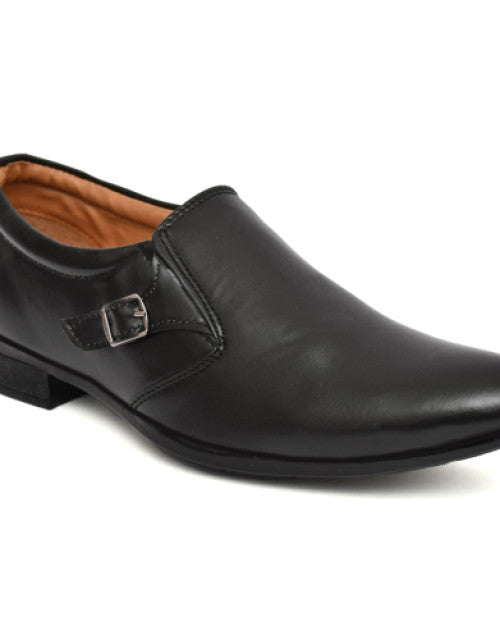 Men's Leather Formal Shoes for Men (Black) Dropdash