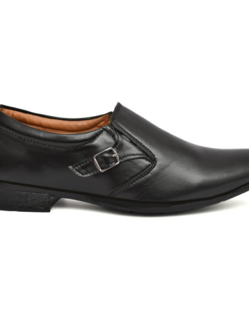 Men's Leather Formal Shoes for Men (Black) Dropdash