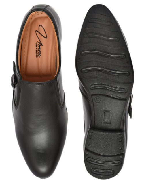 Men's Leather Formal Shoes for Men (Black) Dropdash