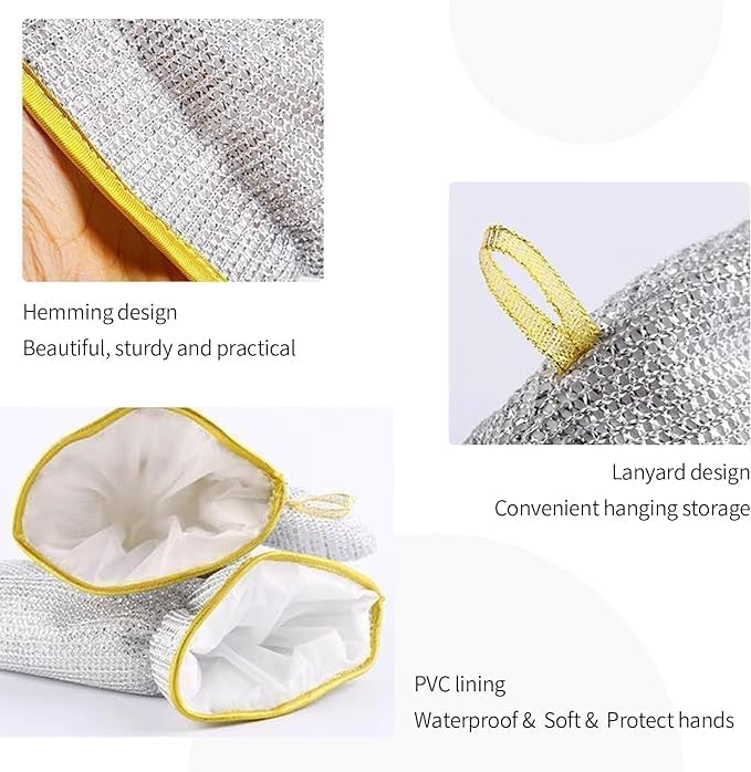 Multipurpose Steel Gloves for Dishwashing | Utensil Scrubber and Scrubber | Hand Gloves for Tough Cleaning - My Fashion Sell