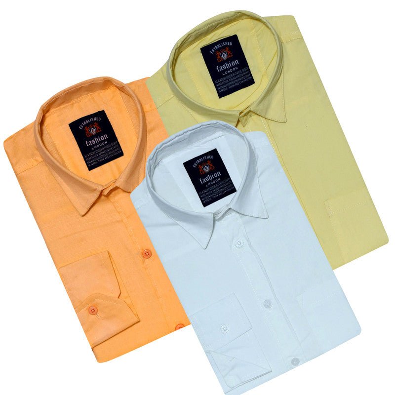 Pack of 3 Plain Shirts - My Fashion Sell