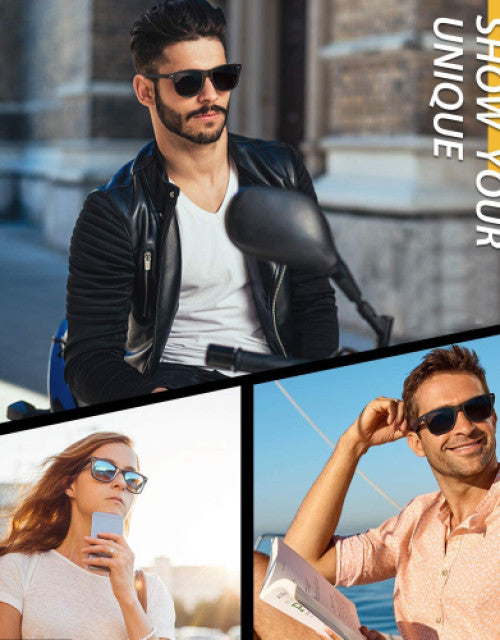 Polarized Sunglasses for Men Women Classic Retro Square Frame Driving Sun Glasses Dropdash