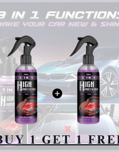 Polishes and Shine Car 3 in 1 High Protection Quick Car Coating Spray Dropdash