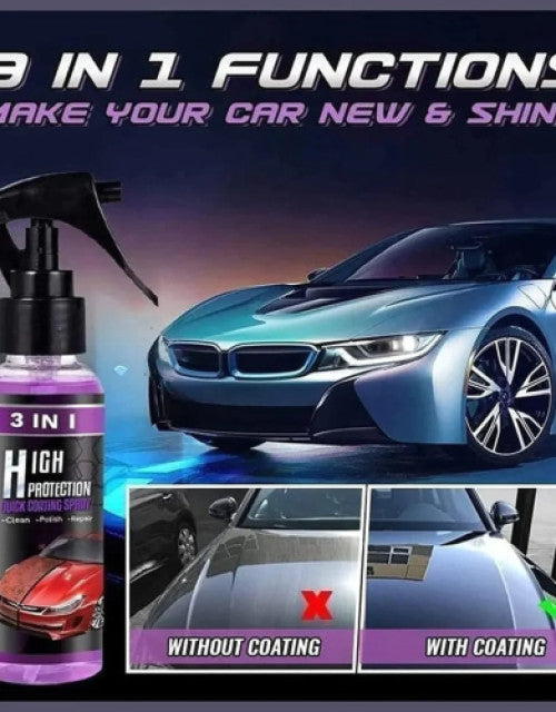 Polishes and Shine Car 3 in 1 High Protection Quick Car Coating Spray Dropdash
