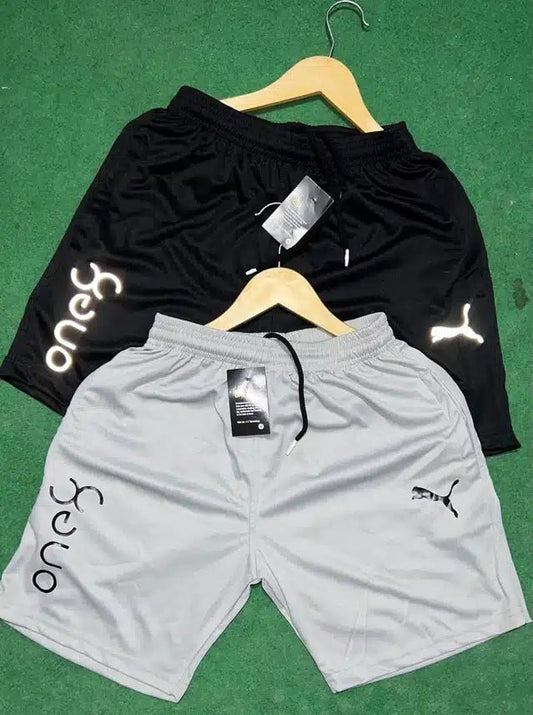 Printed Shorts for Men (Pack of 2) (Black & Grey, S) - My Fashion Sell