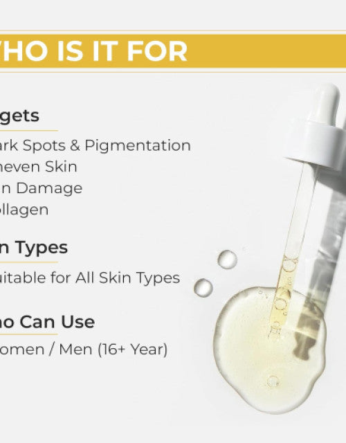 Proskire 10% Advance Vitamin C Serum With Ferulic Acid, For Dark Spots Pigmentation & Glowing Face - 30 ml (Pack of 1) Dropdash