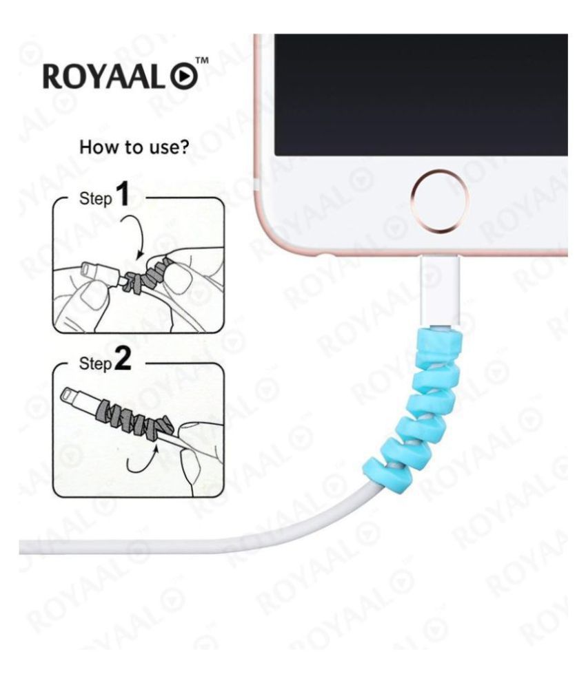 Spiral Charger Cable Protector Data Cable Saver Charging Cord Protective Cable Cover SourceInfi