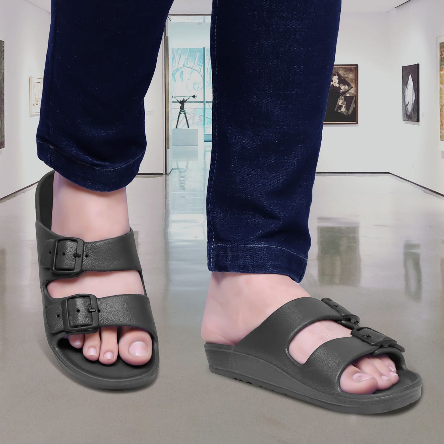 Richale Stylist Grey Slider For Men - My Fashion Sell