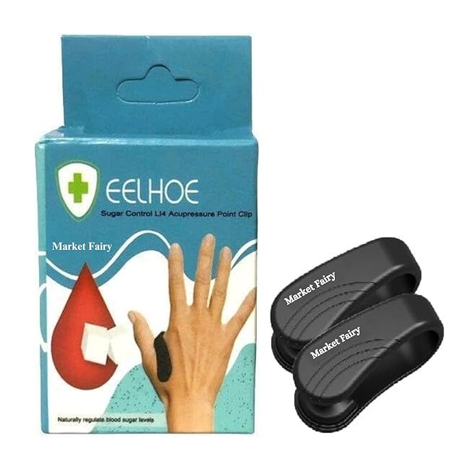 Sugar Control Acupressure Clip for Diabetics Sugar Control LI4 Acupressure Point Clip Headache Relief Products Migraine &Tension Relief (Pack of 2) - My Fashion Sell