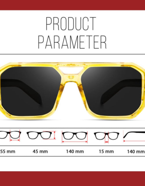 Unisex Square Sunglasses With UV Protected Lens Dropdash