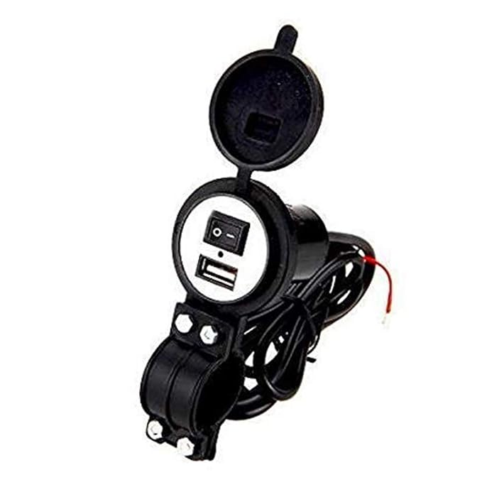 Waterproof Fast Mobile Charger for Bike with Switch Socket 12 Volt SourceInfi