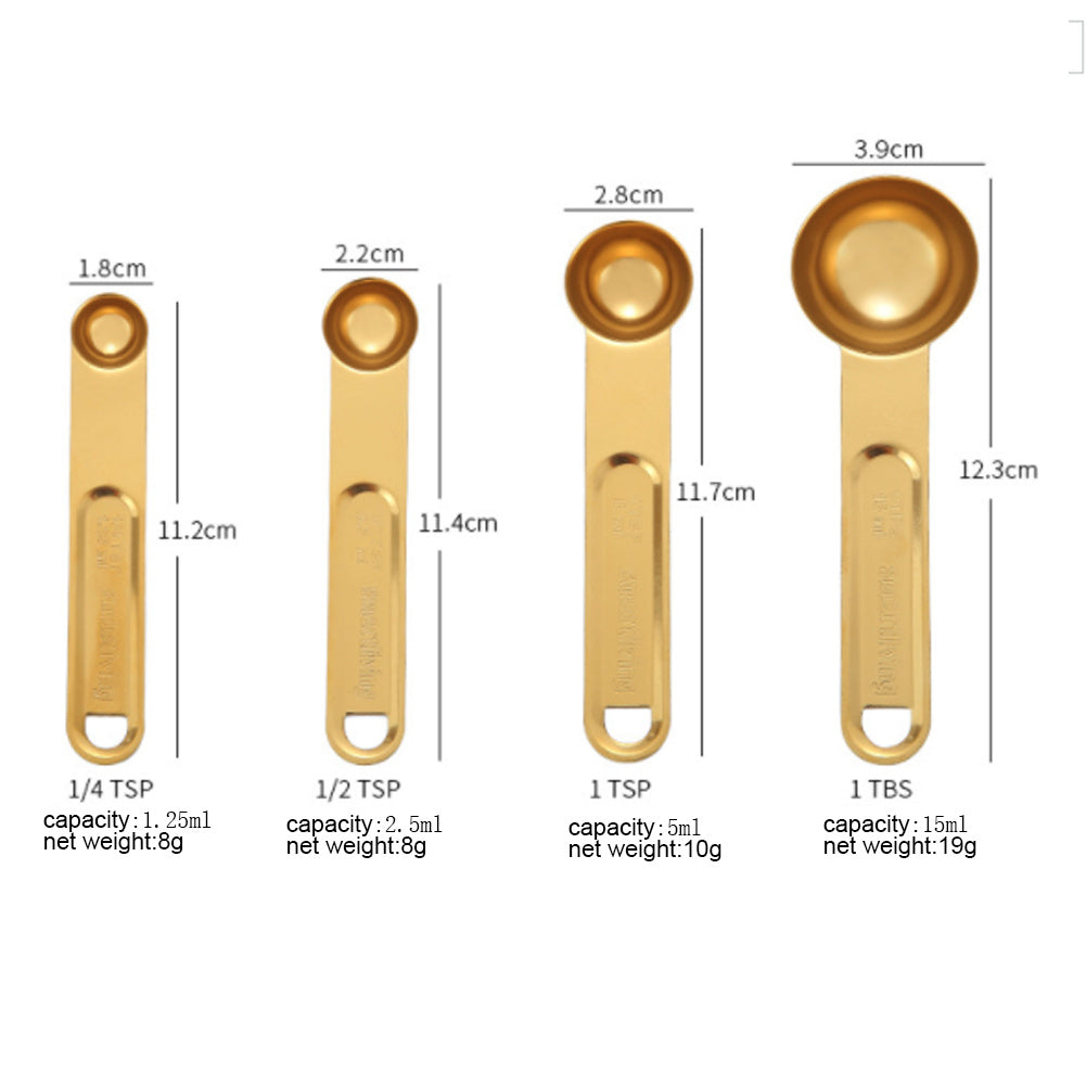 Stainess Steel Measuring Spoons Kitchen Scale Coffee Scoop Baking Bartending Kitchen Tool My Store