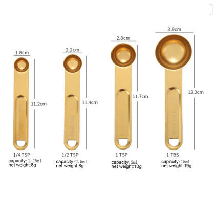 Stainess Steel Measuring Spoons Kitchen Scale Coffee Scoop Baking Bartending Kitchen Tool My Store