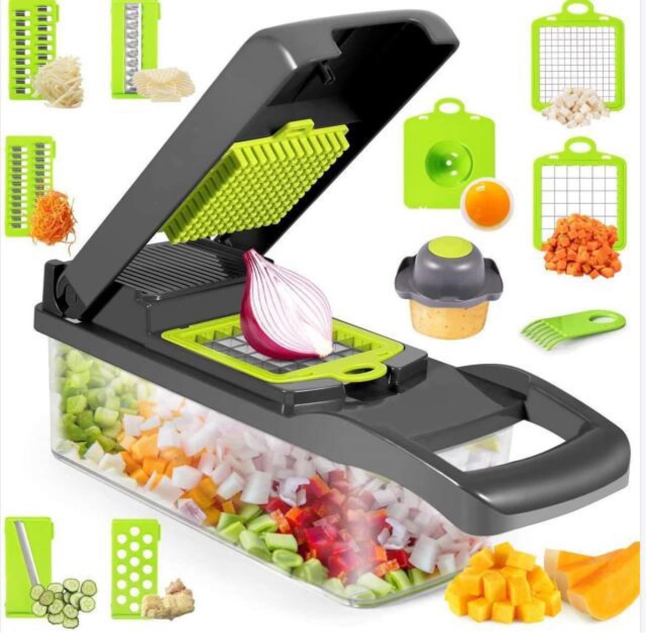 12 In 1 Manual Vegetable Chopper Kitchen Gadgets Food Chopper Onion Cutter Vegetable Slicer - My Fashion Sell