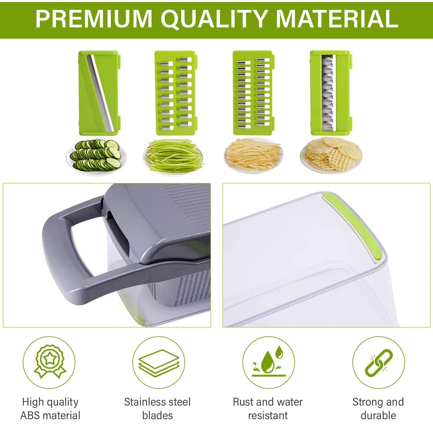 12 In 1 Manual Vegetable Chopper Kitchen Gadgets Food Chopper Onion Cutter Vegetable Slicer - My Fashion Sell