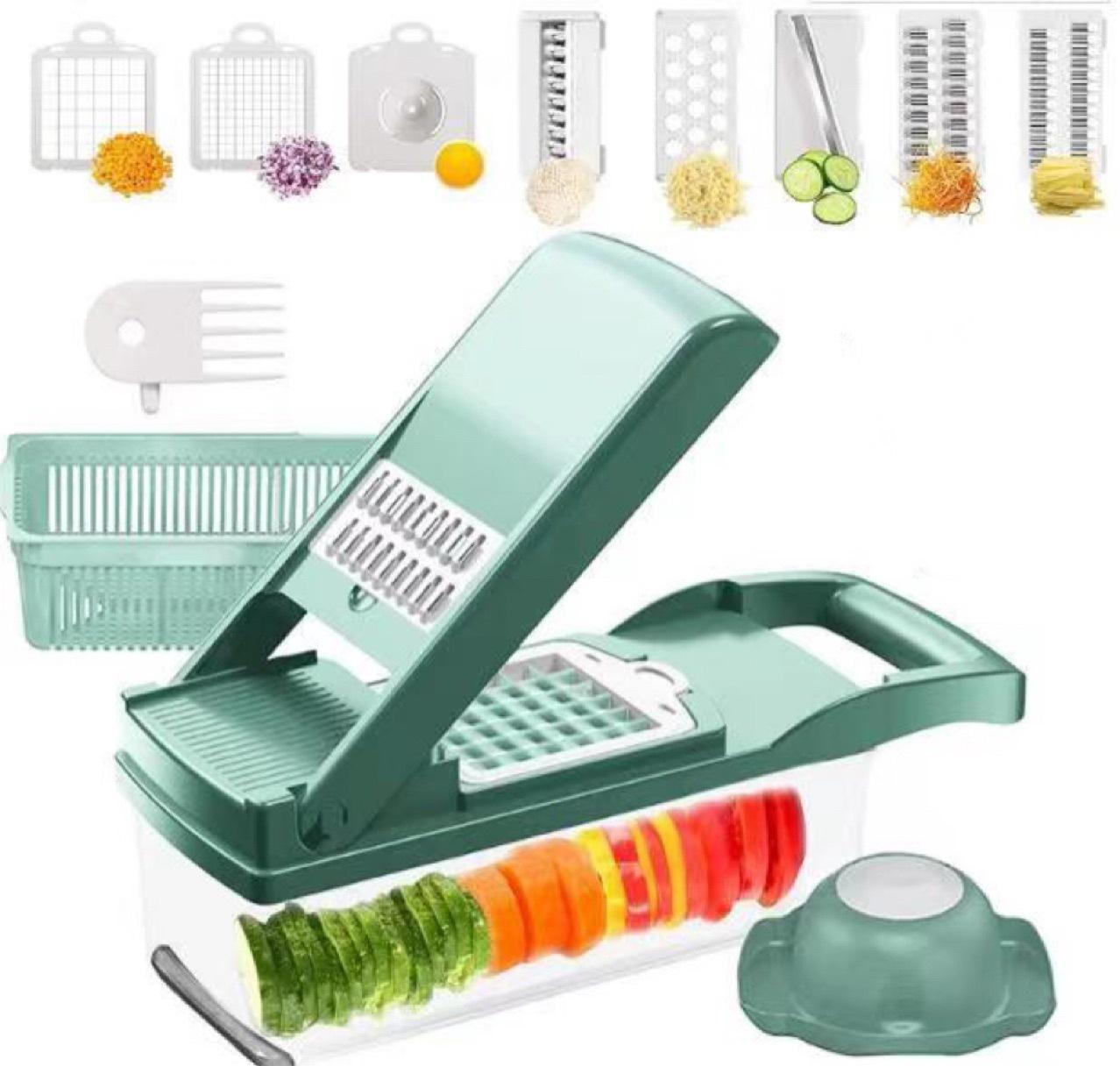 12 In 1 Manual Vegetable Chopper Kitchen Gadgets Food Chopper Onion Cutter Vegetable Slicer - My Fashion Sell