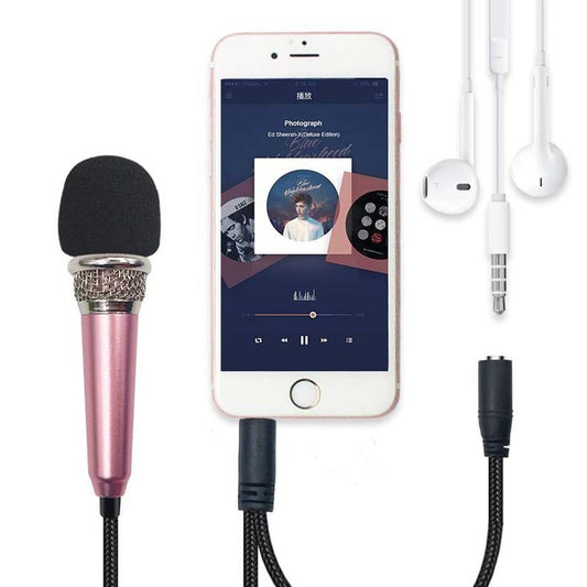 Mini Karaoke Condenser Wired 3.5mm Microphone Mic Mobile Phone For Android My Store