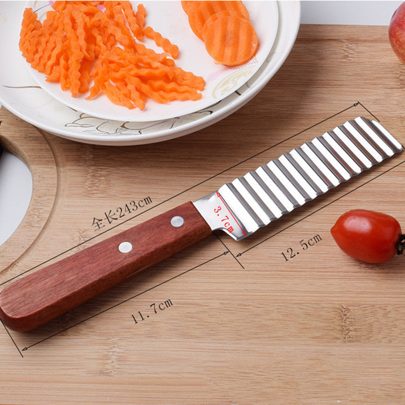 French Fries Cutter Stainless Steel Potato Cutter Knife Vegetable Wave Cutting Tools Kitchen Gadgets My Store