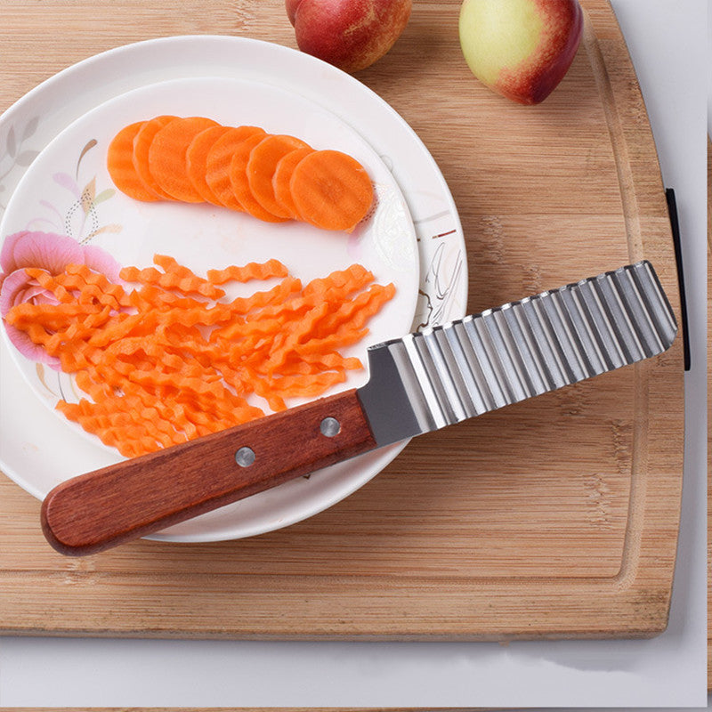 French Fries Cutter Stainless Steel Potato Cutter Knife Vegetable Wave Cutting Tools Kitchen Gadgets My Store
