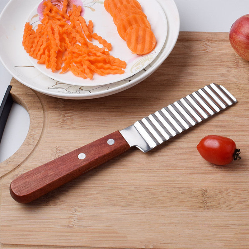 French Fries Cutter Stainless Steel Potato Cutter Knife Vegetable Wave Cutting Tools Kitchen Gadgets My Store