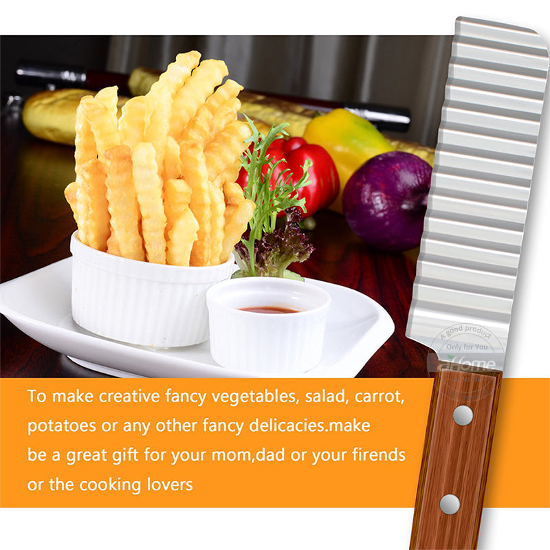French Fries Cutter Stainless Steel Potato Cutter Knife Vegetable Wave Cutting Tools Kitchen Gadgets My Store